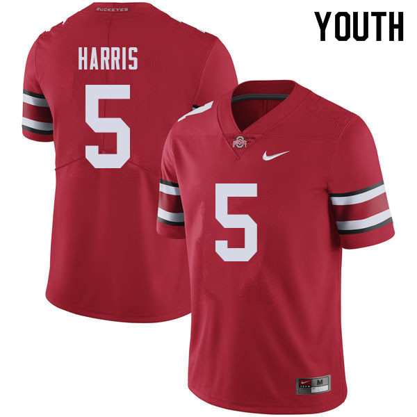 Youth #5 Jaylen Harris Ohio State Buckeyes College Football Jerseys Sale-Red